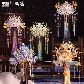 【古風雅韻】藝模鳳冠3d立體拚圖金屬拚裝模型創意手工diy玩具掛件擺件禮物 SX0V