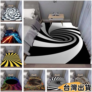 臺灣熱賣⚡3d視覺炫彩印花地毯家庭客廳沙發區嬰兒爬行墊門飾墊臥室床頭吸水防滑墊-c77