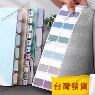 熱賣 ✨新品優選✨莫蘭迪學生分類書寫索引貼標籤貼紙便利貼彩色熒光貼書籤紙引索貼