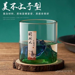 🔥新店開業🔥【30天熱銷1177件】複古國潮風山河觀山杯子富士山玻璃杯透明冰山水杯耐熱泡茶杯子 ZB0K