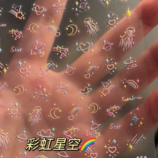 🔥桃園出貨🔥【店鋪熱銷】小紅書同款星球極光美甲貼紙童趣少女心夢幻兒童diy水杯相機貼紙