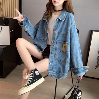 Tianx✨中長款牛仔外套女2025年春秋季新款百搭網紅寬鬆韓版BF開衫ins潮