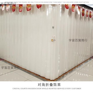 【全臺發貨|客製|送貨到府】【2610人收藏】pvc折疊推拉門 百葉門 空調隔斷浴室衛生間 商場店鋪門吊軌門
