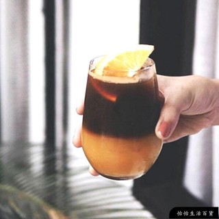 【恰恰優選】拿鐵杯 咖啡杯 甜品杯 果汁杯 早餐杯 甜點杯 水杯 加厚玻璃杯 玻璃杯 ins 咖啡杯 mojito杯