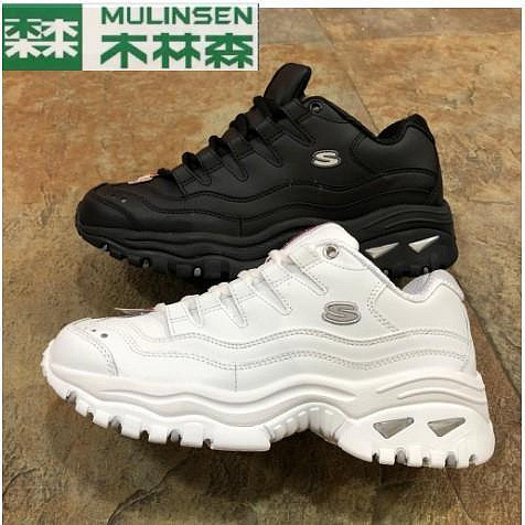 下殺 Skechers Energy 女鞋 皮革 復古 老爹鞋 運動鞋 2250BBK 2250WML