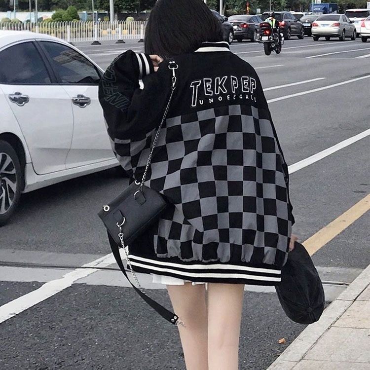 【盛奚葭瞭瞭】外套衣服女棒球服情侶溫柔係穿搭潮in辣妹矮個子洋氣百搭寬鬆外套 休閒外套 女裝 上衣
