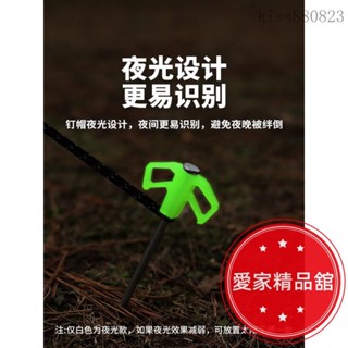 熱銷！戶外帳篷地釘 25cm螢光鋼釘 自帶夜光 露營配件 加粗防風 地釘 天幕地釘 營釘 沙釘 拾壹