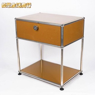 🔷優恩生活商行🔷usm櫃子 中古床頭櫃 床邊桌 抽屜櫃 臥室ins風現代模塊不銹鋼組裝極簡客廳餐邊櫃 邊幾 茶几