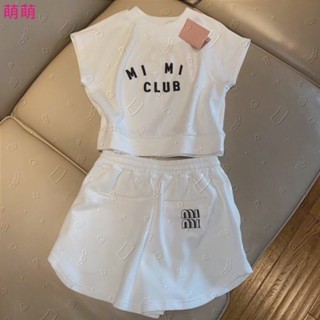 🎉萌萌🎉清倉 韓版童裝女童兩件式套裝兒童短袖上衣短袖恤透氣女童套裝夏季短袖熱褲純棉恤運動休閒風吸汗炸街韓版潮正韓
