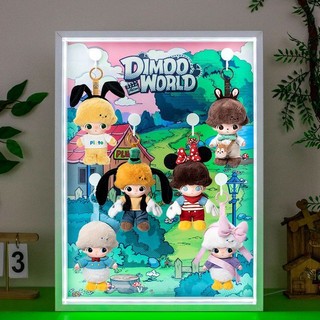 泡泡瑪特展示盒 展示盒 場景展示盒 亞克力展示盒 泡泡瑪特dimoo迪士尼系列搪膠毛絨鑰匙圈盲盒收納展示盒擺件禮物