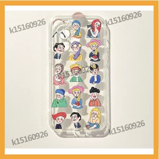 [優客精選百貨]卡通頭像插畫手機殼 iPhone 16 15 14 13 12mini 11Pro SE 78+ xrk