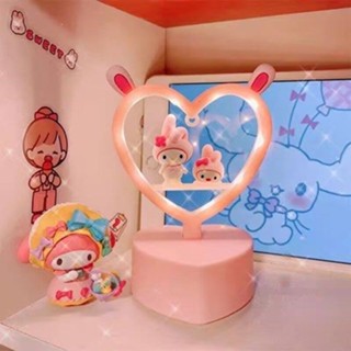 卡通可愛禮物奬勵衕學生桌麵宿捨玉桂狗美樂蒂小夜燈臥室床頭燈