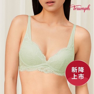 黛安芬-Premium愛戀系列 水感動低V無鋼圈 B-D罩杯內衣 綠｜11R1914 6L