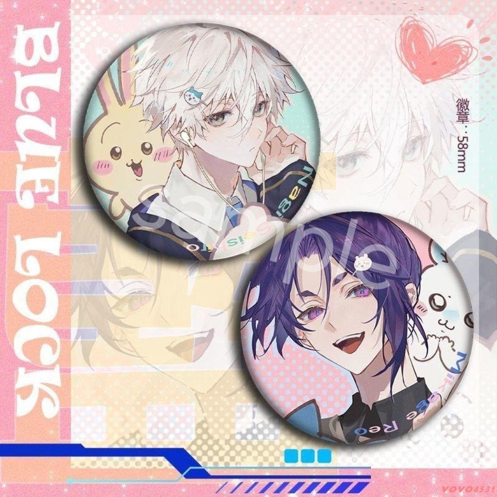 新品特惠💕動漫【好評】藍色監獄藍鎖 凪玲 凪誠士郎御影玲王動漫吧唧周邊58mm吧唧自制