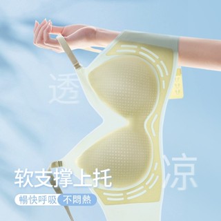 【日韓熱銷】果凍條軟支撐 無痕冰絲內衣女 固定杯 防震聚攏內衣 1公分超薄 涼感速乾 透氣內衣文胸 原裝高質量熱銷