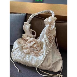 🔥臺灣出貨🔥地雷系 地雷系包包 y2k y3k ins ins風 ins風油畵包手作單肩大容量僊女斜挎包手提複古褶皺
