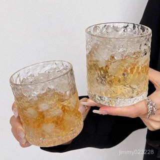 🔆創意精緻🔆玻璃杯冰川水杯酒杯高顏值杯子家用ins威士忌茶杯咖啡杯啤酒杯