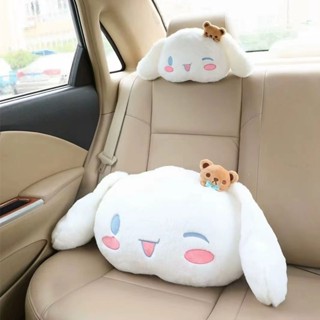 汽車頭枕🎀 卡通玉桂狗可愛毛絨車內飾品汽車頭枕座椅護頸枕車載腰枕靠枕抱枕