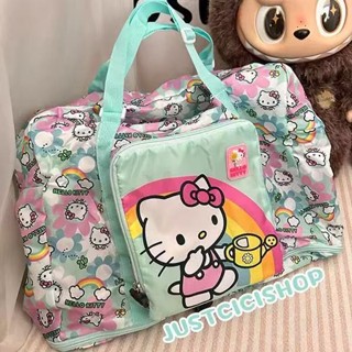 泰蘭德HelloKitty可愛輕便尼龍行李收納折疊包大容量旅行包袋