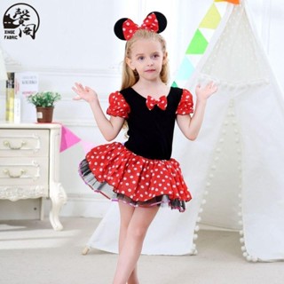 臺灣發貨》幼兒米奇表演服萬聖節米妮兒童演出服女童卡通服童裝米老鼠Cosplay連衣裙