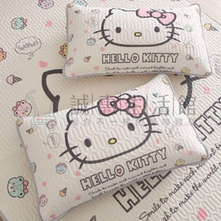 誠惠·ins風枕頭套HelloKitty夏季冰絲乳膠枕套女童枕頭凱蒂貓纖維枕芯kt貓枕芯套GGS