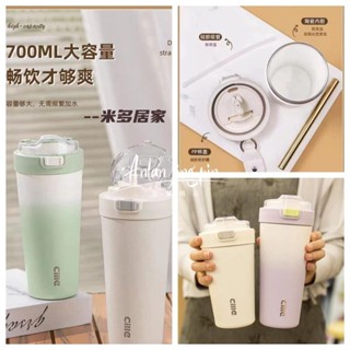 CILLE希樂保溫杯cotd陶瓷內膽保溫杯 不鏽鋼保溫杯 500ML 700ML陶瓷塗層咖啡杯 隨行咖啡杯 雙飲杯