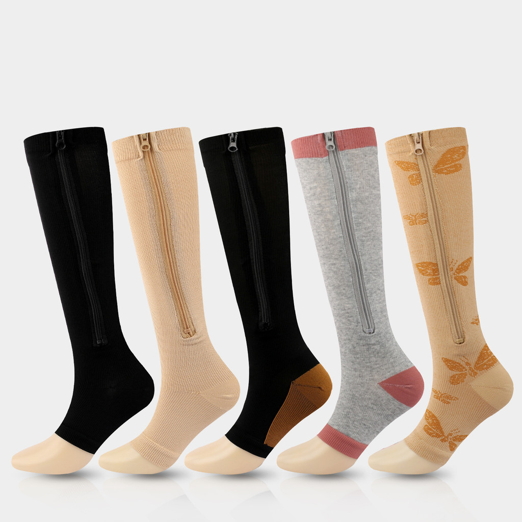 【5-20❤為愛打折】compressionsocks運動壓力襪壓縮拉鏈襪亞馬遜zip sox彈力美腿襪 UKKY