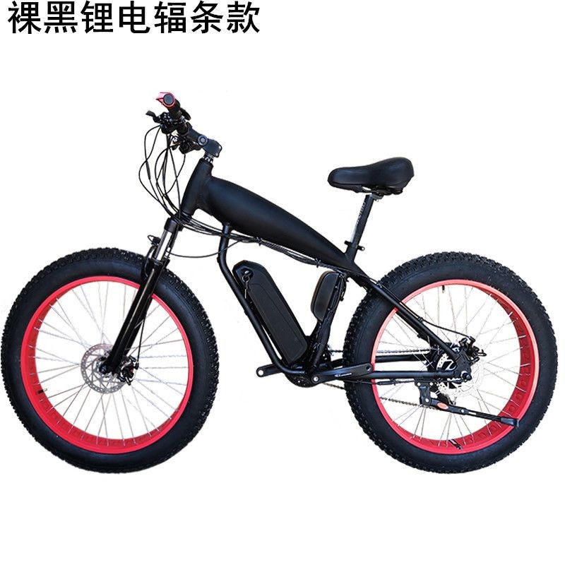 26寸沙灘助力山地車鋰電雪地自行車4.0胖胎電機鋁合金寬輪胎-詢運費5.11