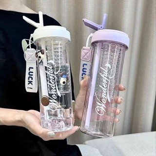 Ulove🌸大容量水壺 水壺 運動水壺 夏季水壺 水杯 耐高溫水杯女生新款高顔值吸管杯學生便攜茶水分離塑料杯子女