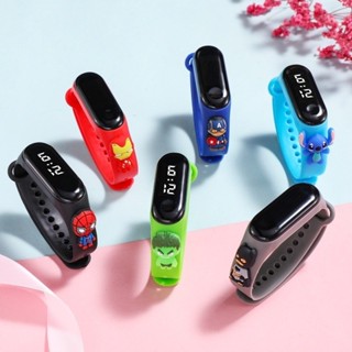【W.百貨～精品價優】兒童卡通手錶 LED 數字運動手錶防水手錶蜘蛛俠皮卡丘禮物男孩女孩學校