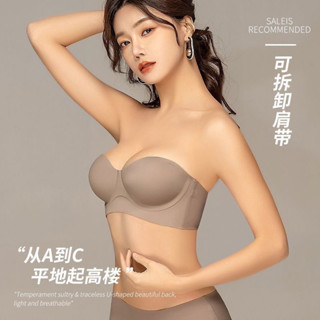 B001-外擴型胸女小胸聚攏顯大加厚手掌杯無鋼圈防下垂無痕半杯性感胸罩