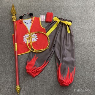 新店低價🔥【6395人收藏】六一兒童哪吒衣服衕款男女童錶演cos萬聖節魔童服裝降世套裝動漫