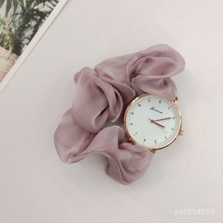 🌸臺灣極速🌸韓版ins風學生女手錶絲帶大腸數字初高中個性小眾手錶鬆緊帶飾品 LBZ6