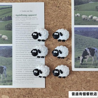 軟木釘 大頭釘 留言板圖釘裝飾釘 工字釘 6個 小羊肖恩圖釘創意可愛動物軟木板留言板毛氈照片固定裝飾按釘熱賣