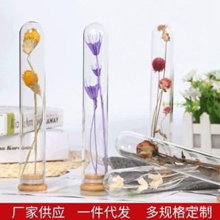 🔥桃園出貨🔥【店鋪熱銷】幹花收納擺件diy飾品 軟木塞加高款幹花試管玻璃罩 玻璃瓶許願瓶