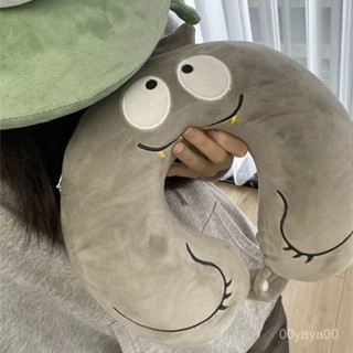 【桃園出貨】新款ins可愛噁魔小動物軟綿U型枕便攜辦公室午休高鐵飛機靠枕護頸
