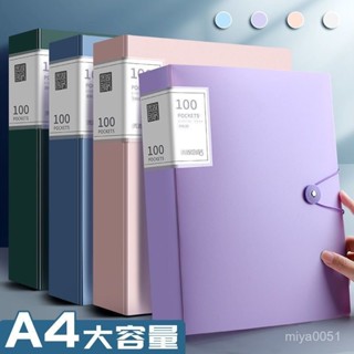 💗臺灣熱銷💗 【2459人好評】A4資料冊檔案夾透明插頁試捲收納袋整理神器100/60頁檔案夾多功能2505 Y5GJ