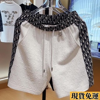 【臺灣出貨】 🍓2025爆款👕夏季新款輕奢男士潮流時尚百搭男女款潮牌休閒五分褲沙灘印花短褲 TOQJ