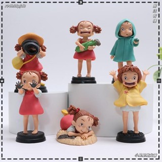 ❤小星星雜貨鋪❤6件/套 4-8cm 宮崎駿動漫系列懸崖上的金魚姬公仔龍貓金魚姬少女Q版PVC可動人偶模型公仔玩具