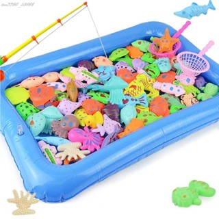 【A精品推薦A】磁性釣魚池玩具兒童遊戲水桌浴缸兒童派對玩具塑膠浮魚玩具夏季戲水玩具