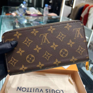 Lν 路易尉登 ZIPPY 老花 M42616棕色 12卡長夾 女生大容量 ㄇ字拉鏈長夾 手拿包 長款錢包