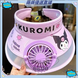 🔥壹灣出貨🔥兒童USB充電風扇帽夏季遮陽帽戶外出遊防曬帽卡通男女大簷空頂帽 W3sX🔥桃園🔥