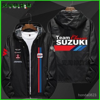 可開發票臺鈴鈴木SUZUKI機車騎行服摩託車外套防風男女團隊服衣服MoTOGP夾克 衝鋒衣外套 騎車外套 銷摩託車夾克