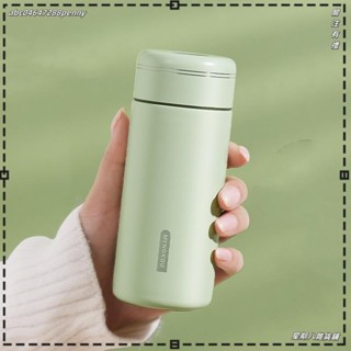 ★星期八雜貨鋪★200ml/260ml 迷你不銹鋼 316 保溫瓶帶過濾器時尚便攜口袋咖啡茶熱水瓶不倒翁