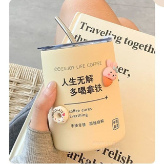 〖限時下殺價🔥免運〗2025新款水杯簡約304不銹鋼保溫杯子ins高顔值小眾學生拿鐵咖啡杯