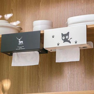 ✨桃園發貨✨【3.3萬人收藏】廚房捲紙架免打孔櫥櫃懸掛抽紙盒紙巾盒餐紙抹布收納架保鮮膜掛架