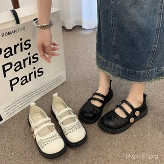 小紅書爆款涼鞋👡限時下殺👡複古圓頭鏤空單鞋女夏季新款森係學院風瑪麗珍涼鞋厚底小皮鞋