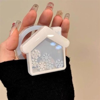 臺灣出貨 ins搖搖樂雪花屋子蘋果Magsafe磁吸手機支架氣囊伸縮折疊便捷吸附