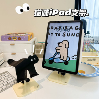 ZK Beauty✨【桌上收納推薦】黑色貓咪亞克力手機支架ipad平板通用可愛卡通寵物桌面追劇神器