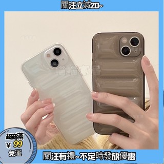 簡約透明羽絨服手機殼適用於iPhone1514131211promaxxsxr8plus情侶手機殼